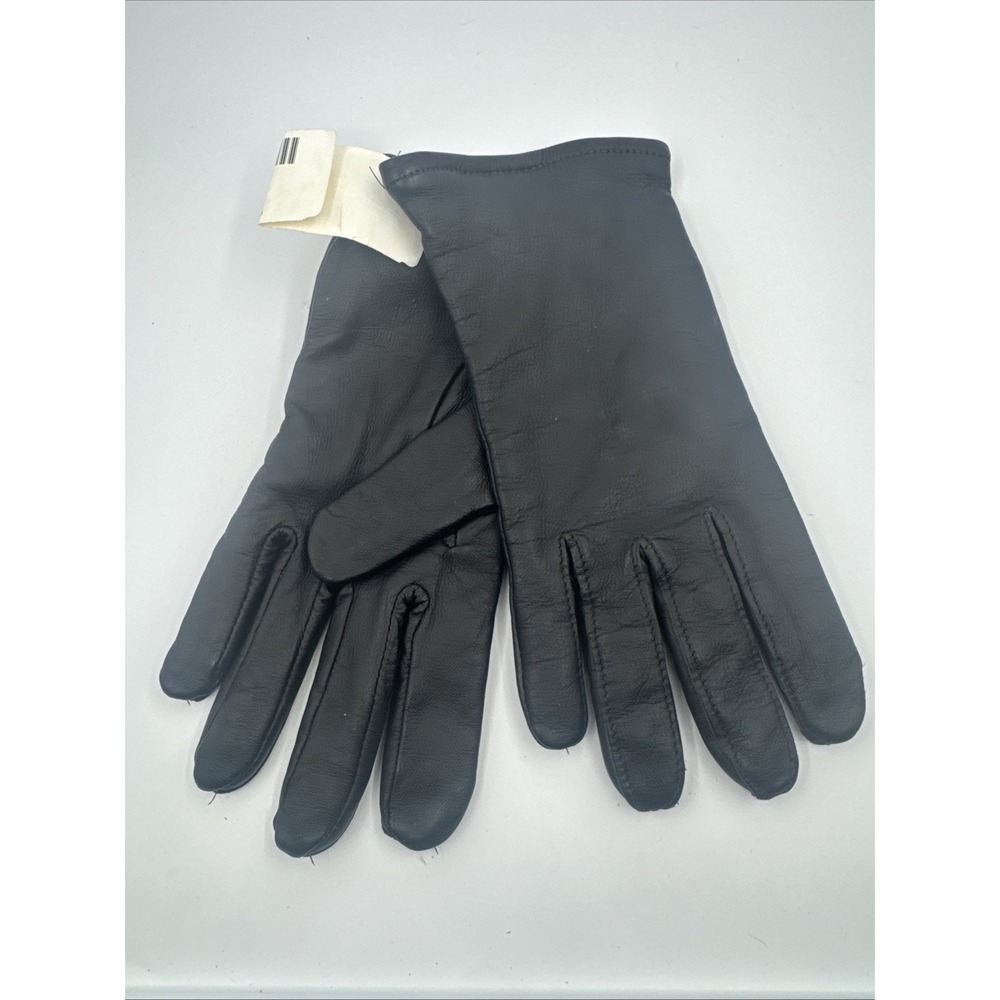 SAMCO Leather Dress Gloves‎ Mens Size 5 Black Wool Lined Military Driving